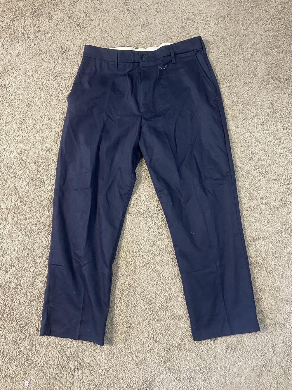 UniFirst FR Work Pants Mens 33x30 Navy Blue Arc Rated CAT 2 Flame Resistant